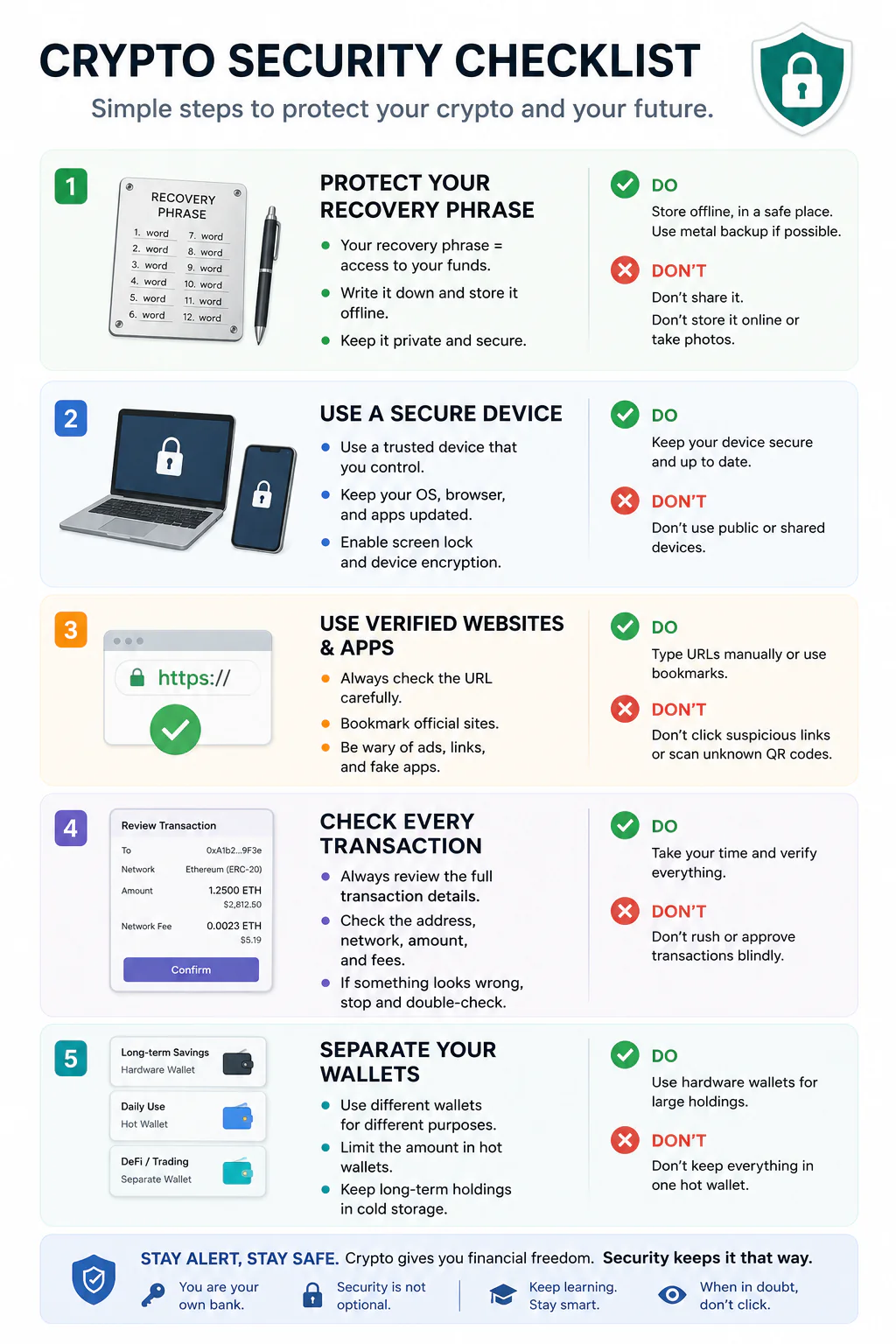 Beginner crypto wallet security checklist