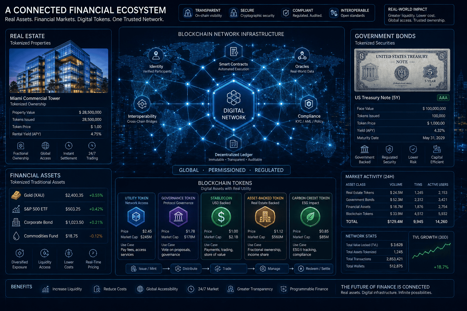 Real-world asset tokenization using blockchain technology