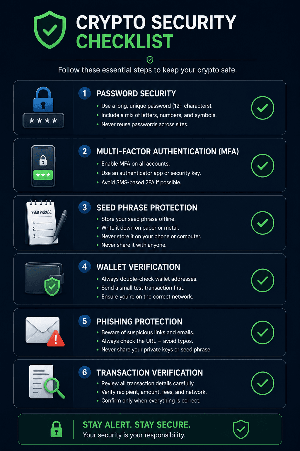 Cryptocurrency security checklist for protecting digital assets