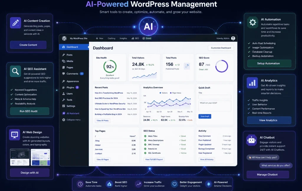 AI in WordPress for website creation and management