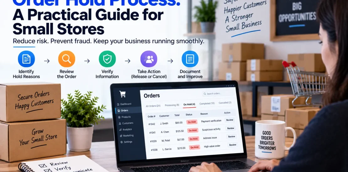 Ecommerce order hold process for small stores