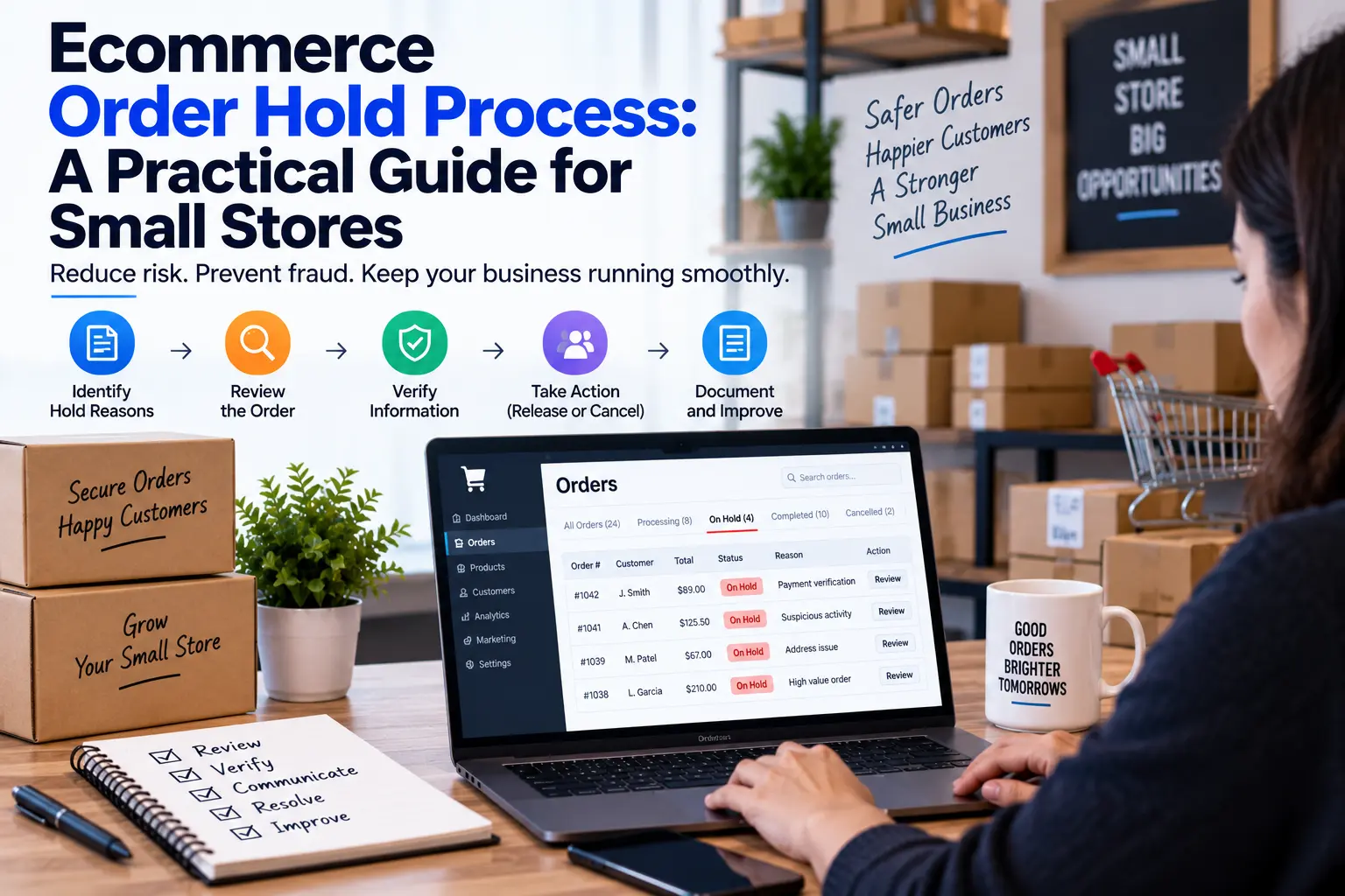 Ecommerce order hold process for small stores