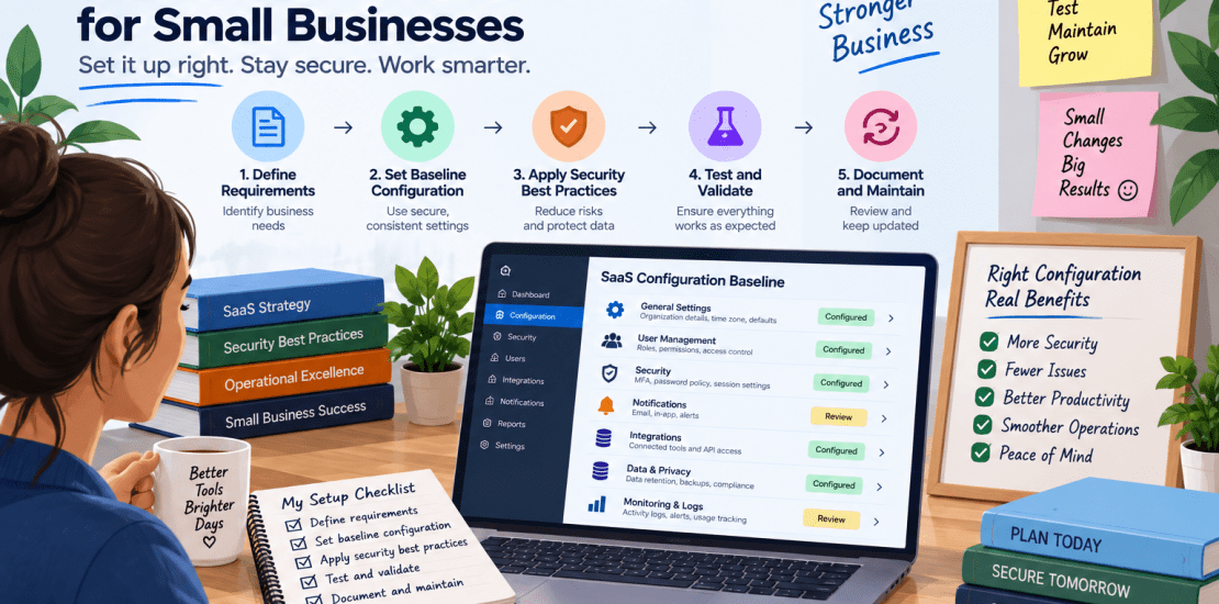 SaaS configuration baseline for small businesses with secure settings and best practices