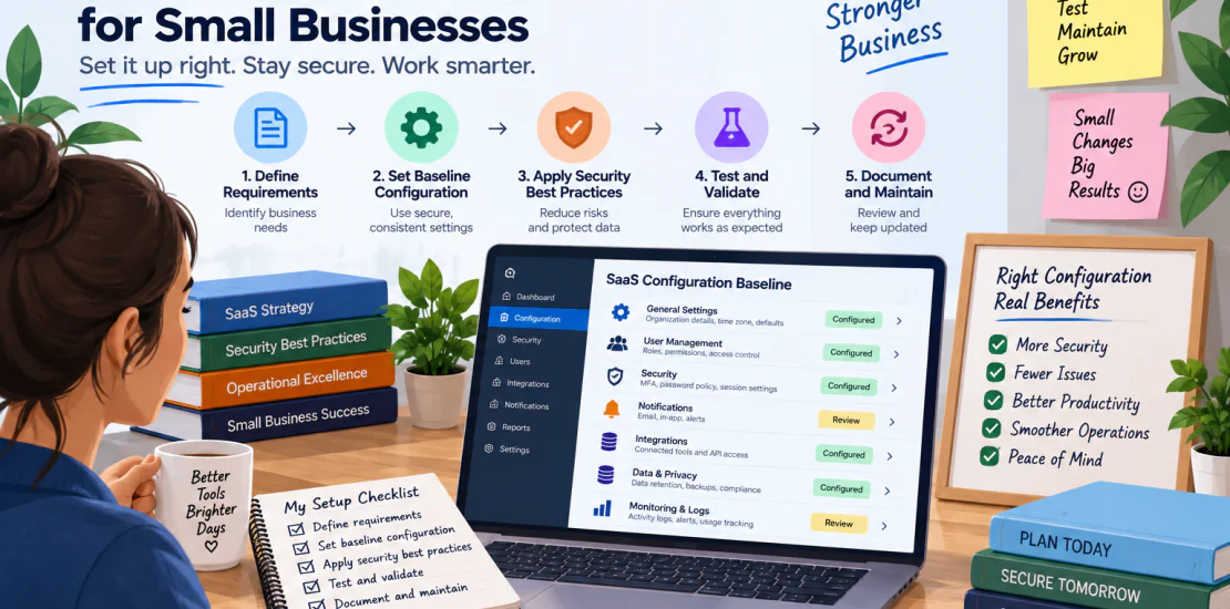 SaaS configuration baseline for small businesses with secure settings and best practices
