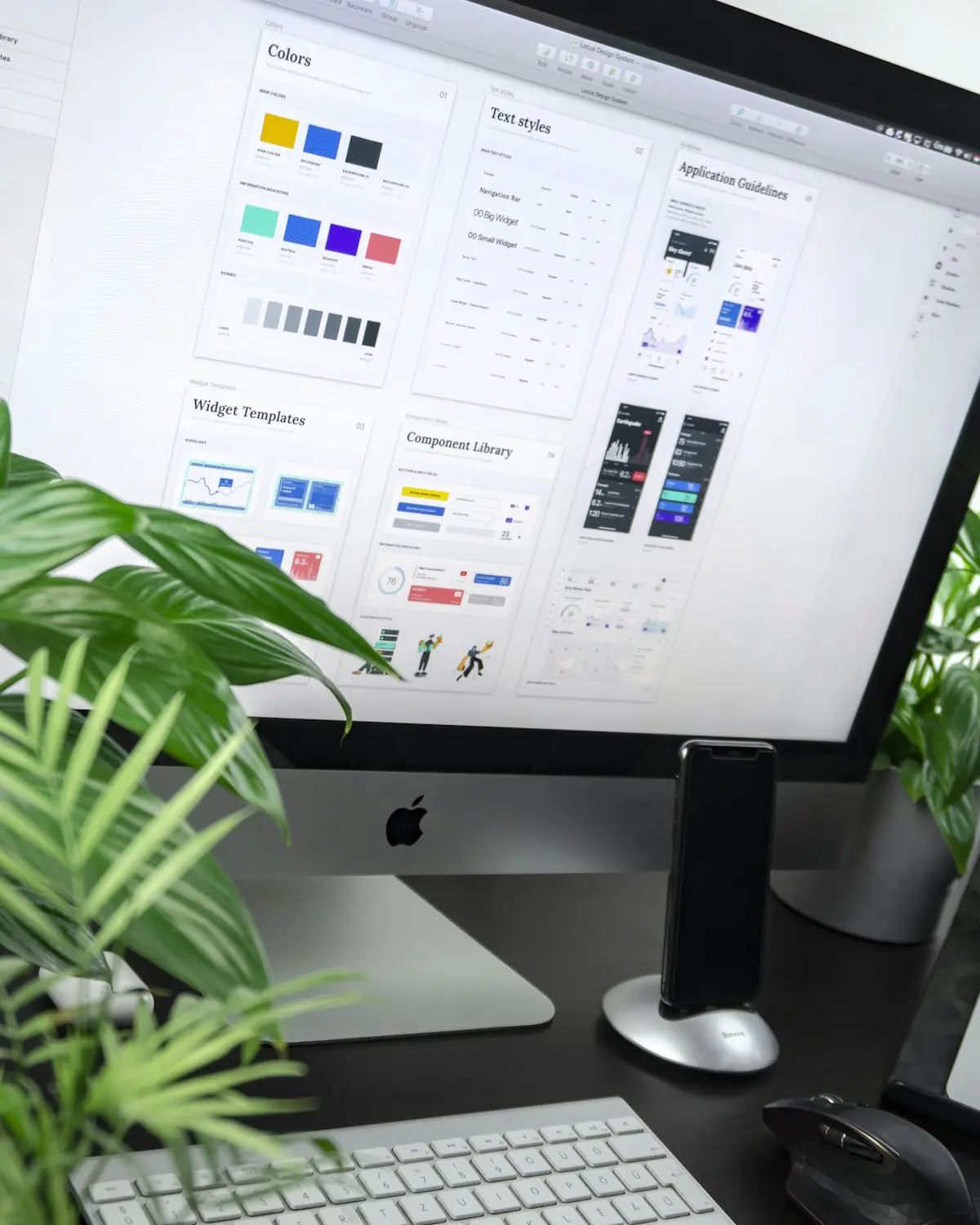 Visual design workspace for website social badges