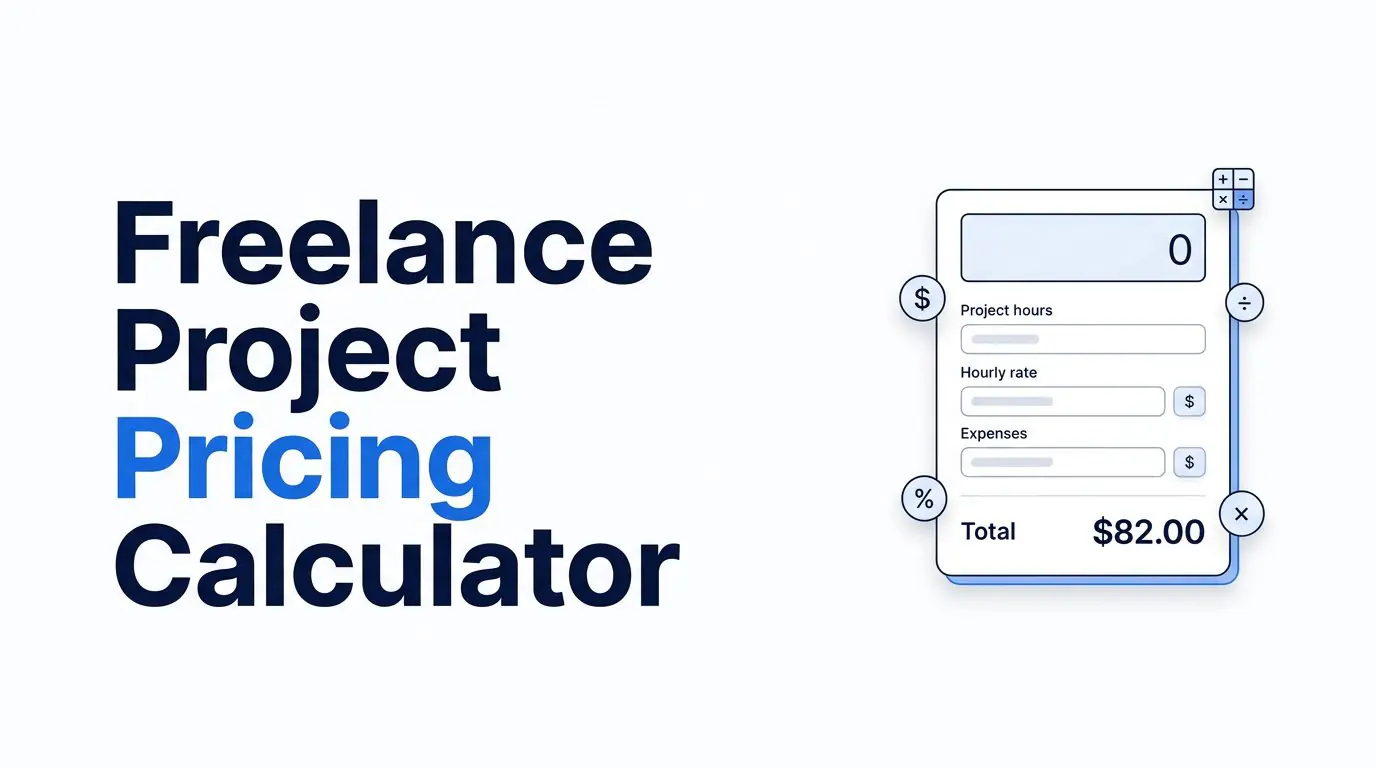 Freelance Project Pricing Calculator interface illustration