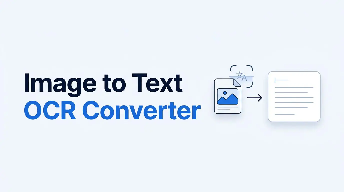 Image to Text OCR Converter illustration showing image conversion to text